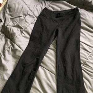 Yoga pants, black, soft material, petite size.